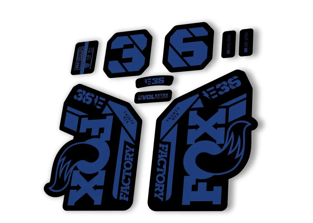 FOX 36 E-Bike Fork Decal Sticker Set 2021 Factory MTB Suspension Graphic D. Blue - 1