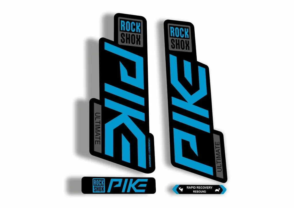 Rock Shox PIKE 2020 ULTIMATE Mountain Bike Cycling Fork Decal Sticker Blue Gray - 1