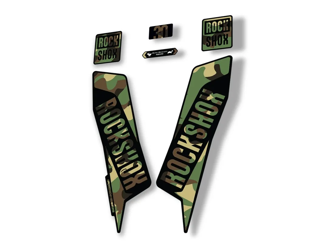 Rock Shox TK 30 2021 Fork Decals Suspension Sticker Adhesive Camo - 1