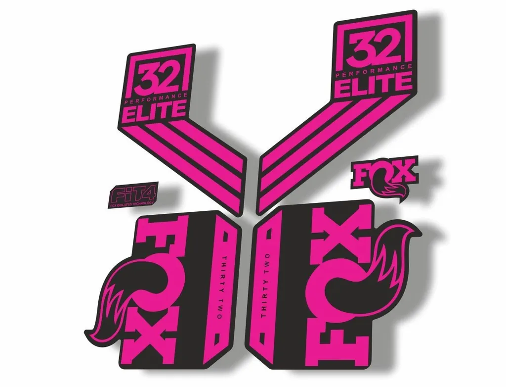 FOX 32 Elite Performance 2017-18 Fork Suspension Factory Decal Stickers Pink - 1