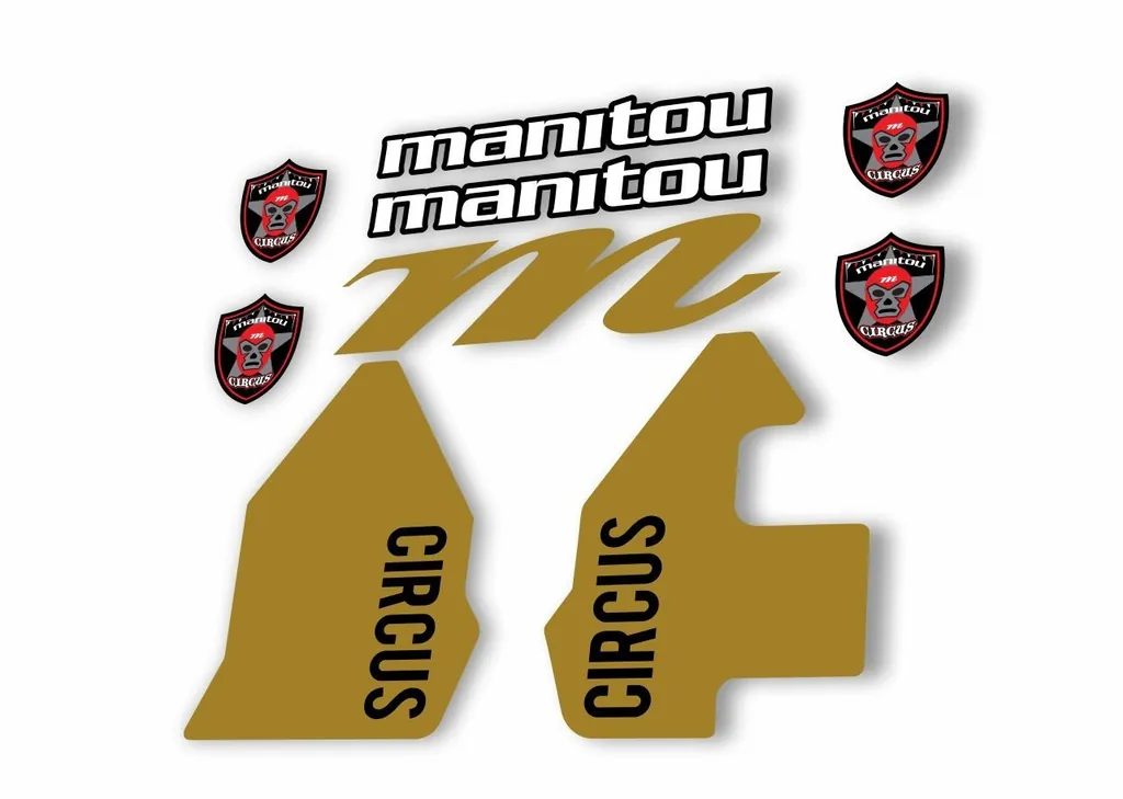 Manitou CIRCUS 2018 Fork Suspension Decal Kit Sticker Gold - 1