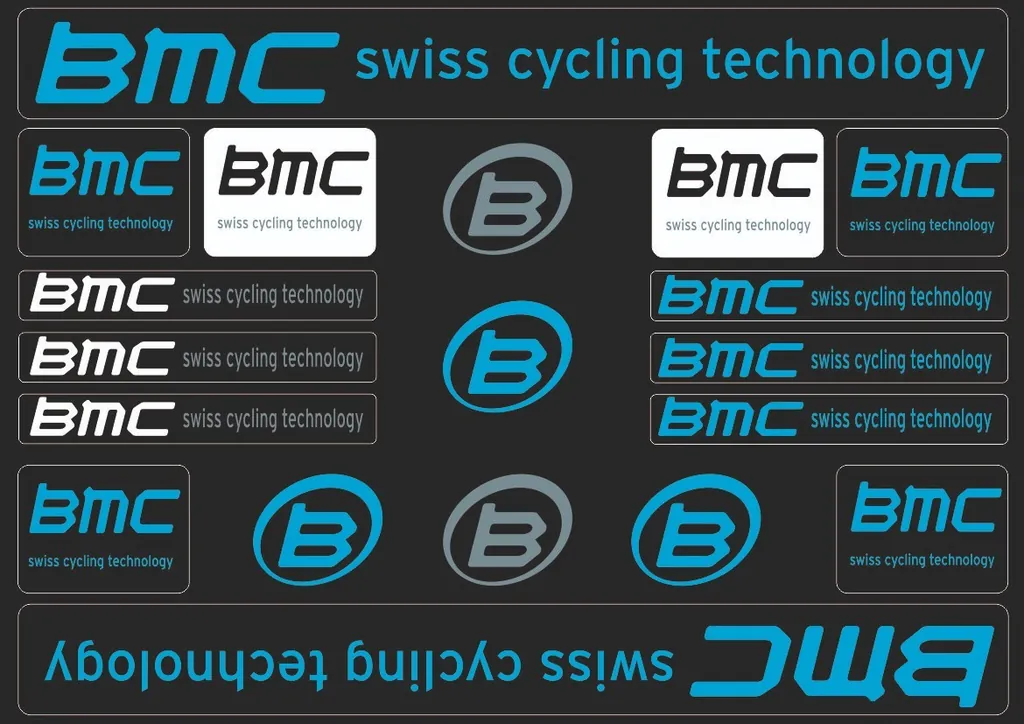Bicycle Vinyl Frame Stickers Custom Compatible with BMC Blue - 1