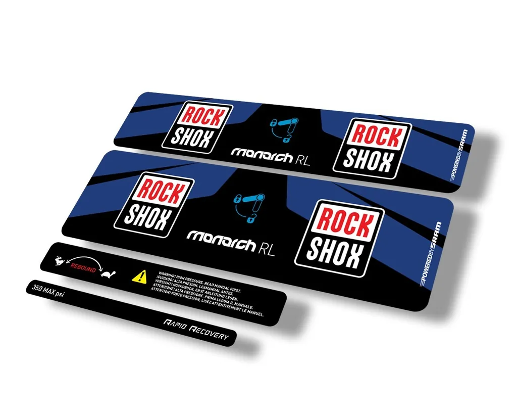 Rock Shox MONARCH RL 2016 Rear Shock Suspension Decal Sticker Adhesive Dark Blue - 1