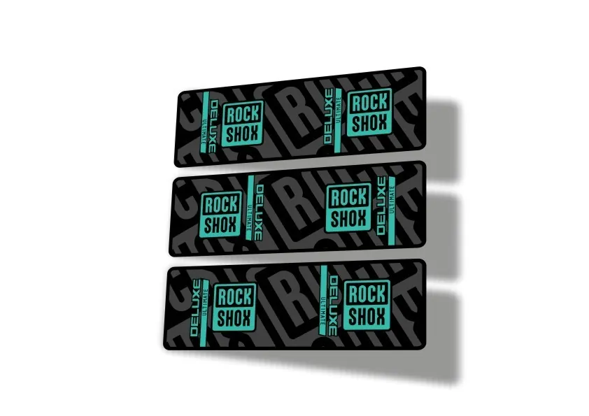 Rock Shox 2023 Deluxe Ultimate Rear Shock Decal Sticker Adhesive Set Dolphin - 1