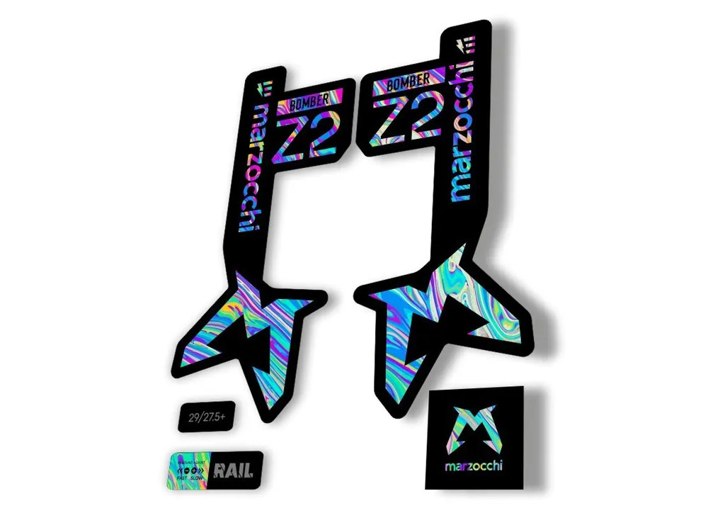 Marzocchi Bomber Z2 Eoptimized 2025 Fork Suspension Sticker Decal Oil Slick 1 - 1