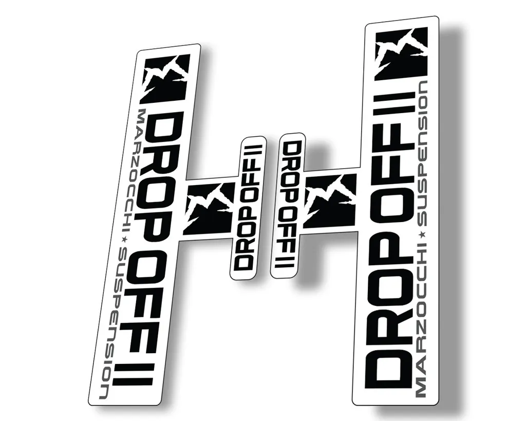Marzocchi Drop Off II 2 2006 Fork Suspension Sticker Decal Kit Adhesive Black - 1