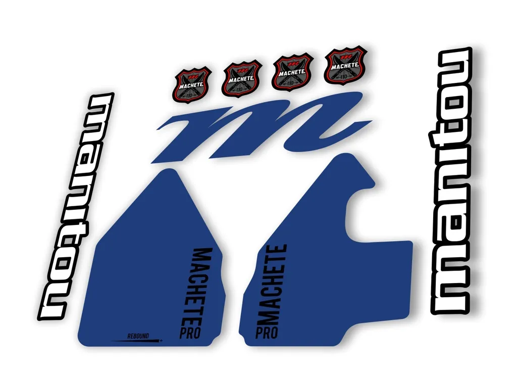 Manitou Machette 110 Pro 2020 Fork Suspension Decal Kit Sticker Dark Blue - 1
