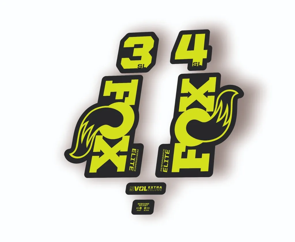 FOX 34 SL Elite Performance 2026 Fork Factory Decal Sticker Adhesive Lime Green - 1