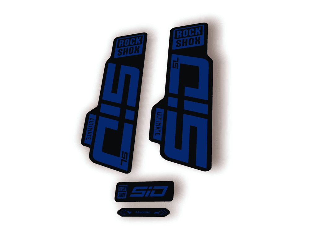 Rock Shox SID SL Ultimate 2024 Fork Decal MTB Cycling Sticker Kit Dark Blue - 1
