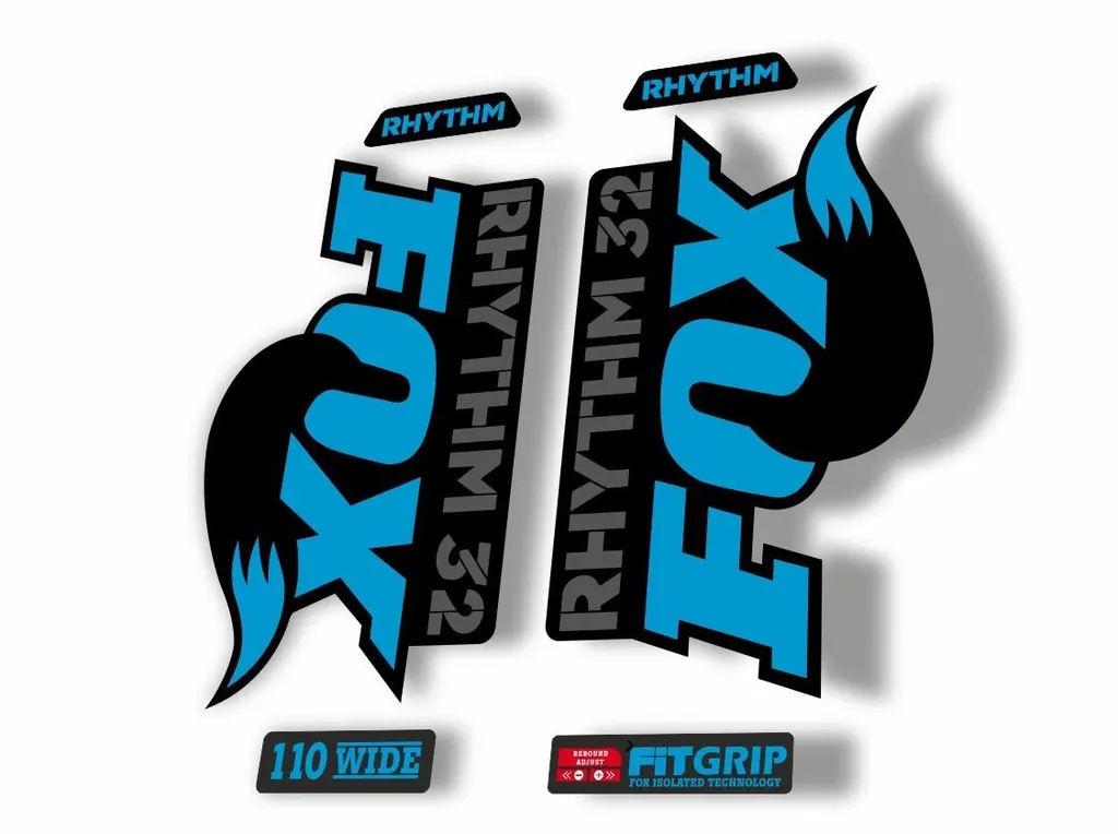 FOX 32 Rhythm 2018 Forks Suspension Factory Decal Sticker Adhesive Blue Gray - 1