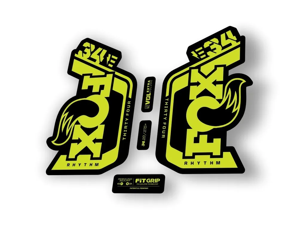 Fox 34 Rhythm E Bike 2024 Fork Suspension Factory Decal Sticker Lime Green - 1