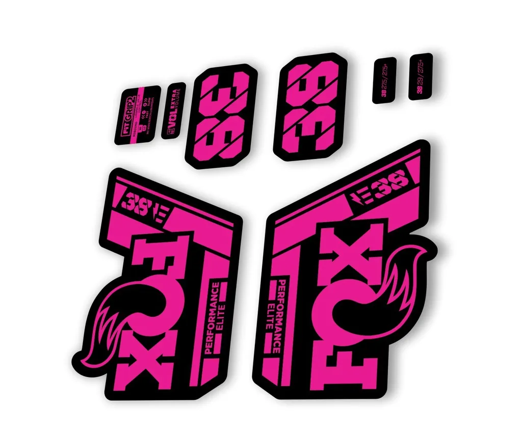 FOX 38 P. Elite E Bike 2021 Forks Suspension Factory Decal Sticker Pink - 1