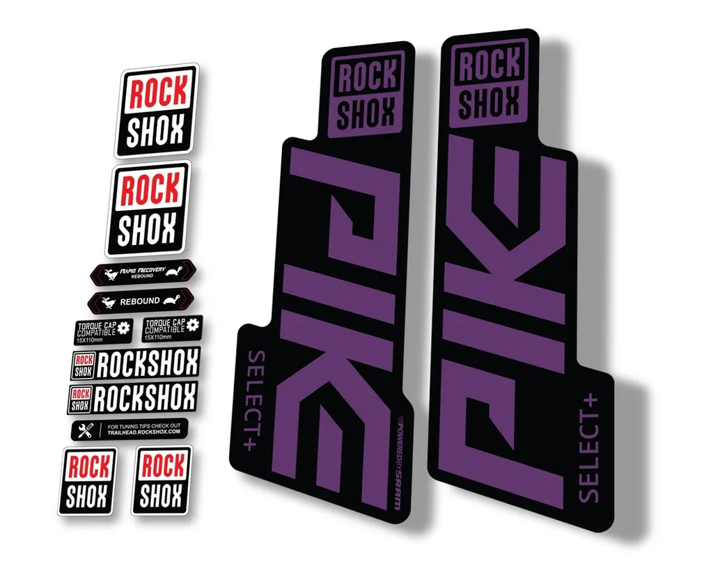 Rock Shox PIKE 2020 Select Plus + Mountain Bike Cycling Decal Sticker Purple - 1