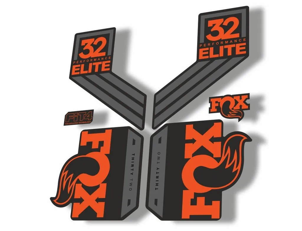 FOX 32 Elite Performance 2017-18 Fork Suspension Factory Decal Sticker Orange 1 - 1