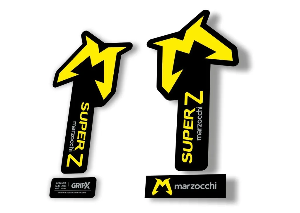 Marzocchi SUPER Z 2025 Fork Suspension Sticker Decal Kit Adhesive Yellow - 1