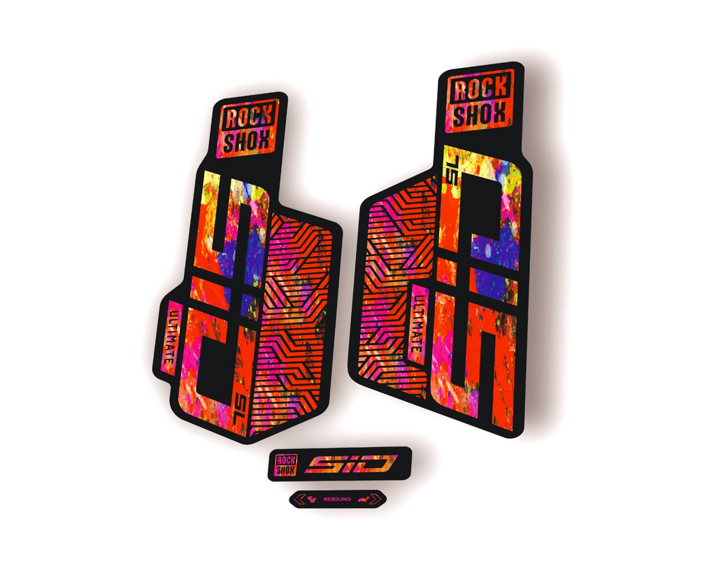 Rock Shox SID SL ULTIMATE 2025 Flight Attendant Bike Decal Sticker Oil Slick - 1