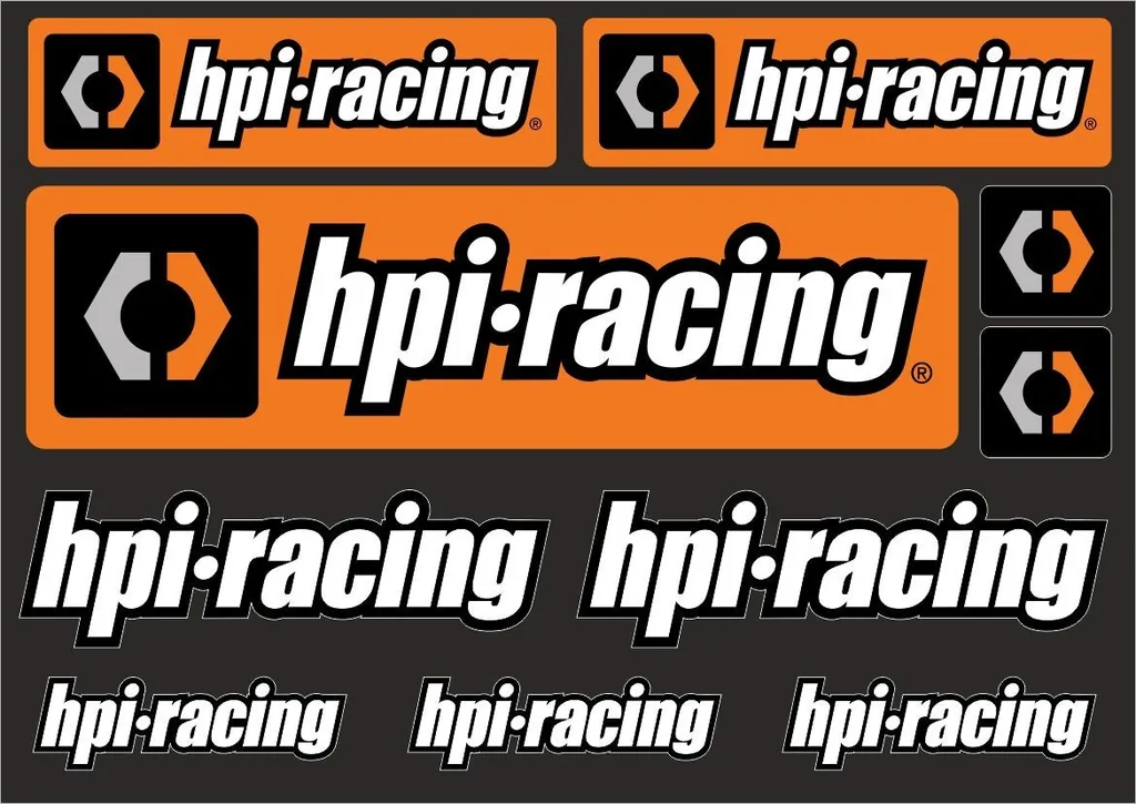 HPI Racing Decal Set Quality Sticker Vinyl Graphic Logo Adhesive Kit 10 Pcs - 1