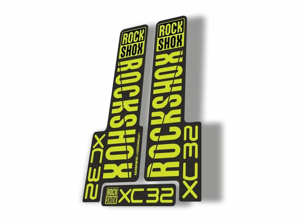 Rock Shox XC32 2018 Fork Decal Mountain Bike Cycling Sticker Adhesive L. Green - 1
