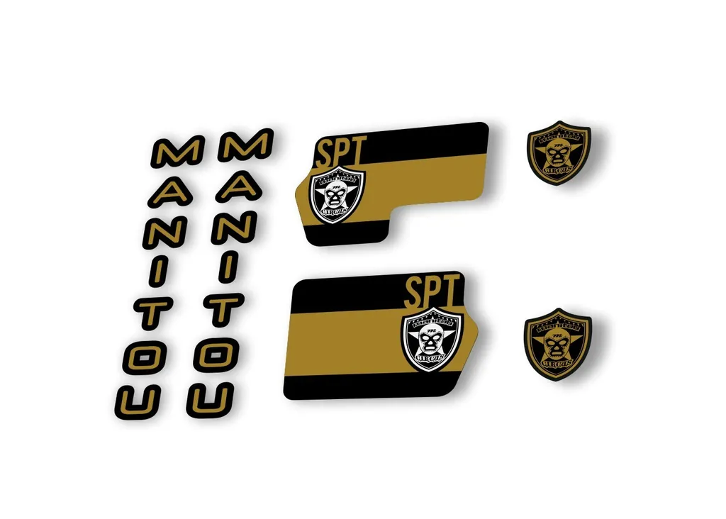 Manitou Circus Sport 2020 Fork Suspension Decal Kit Sticker Set Gold - 1