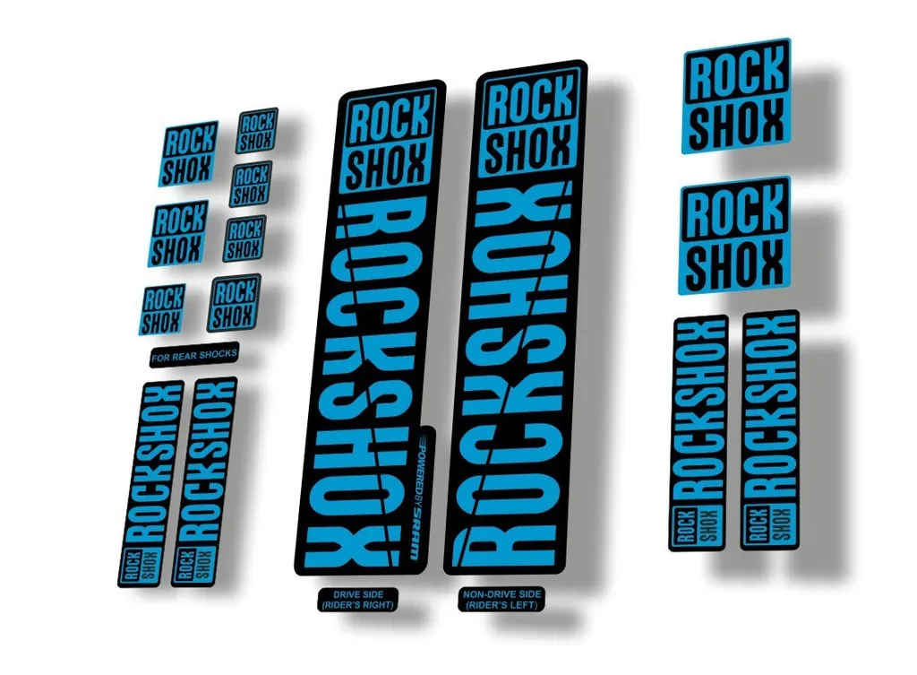 Rock Shox 2018 Decal Set For 30 32 RS1 Mountain Bike Cycling Sticker Blue - 1