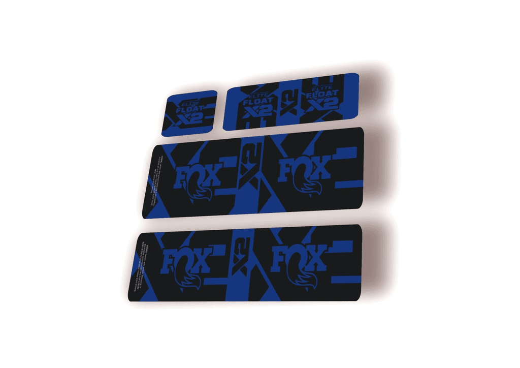 FOX Float X2 Elite 2026 Rear Shock Decal Sticker Kit Adhesive D. Blue - 1