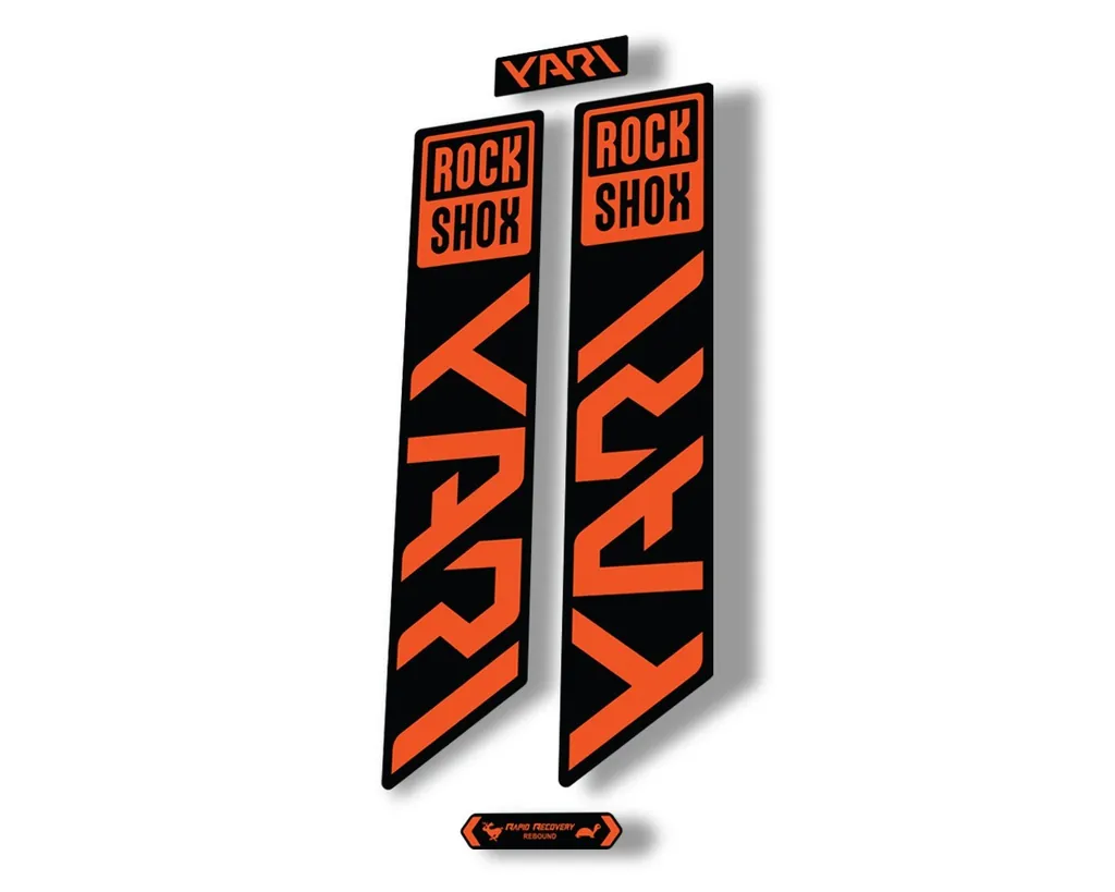 Rock Shox YARI 2021 Fork Decal Mountain Bike Cycling Sticker Adhesive Orange - 1