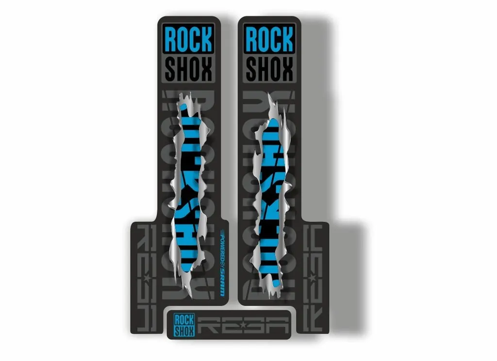 Rock Shox REBA 2018 Fork Decal Mountain Bike Cycling Sticker Adhesive Metal Torn - 1