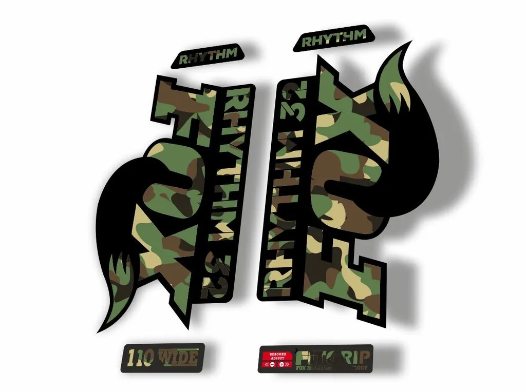 FOX 32 Rhythm 2018 Forks Suspension Factory Decal Sticker Adhesive Camuflage - 1