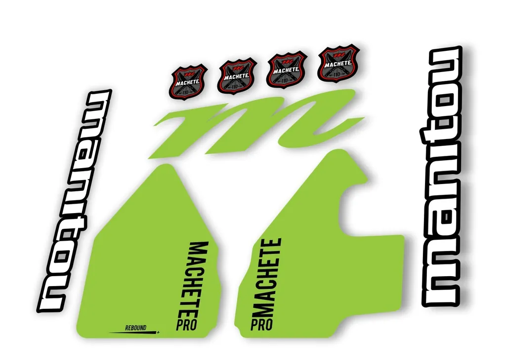 Manitou Machette 110 Pro 2020 Fork Suspension Decal Kit Sticker Green - 1