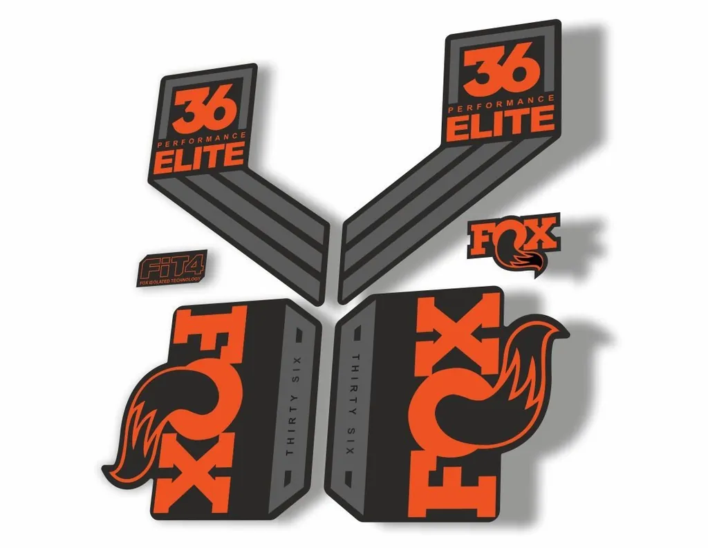 FOX 36 Elite Performance 2017-18 Fork Suspension Factory Decal Sticker Orange 1 - 1