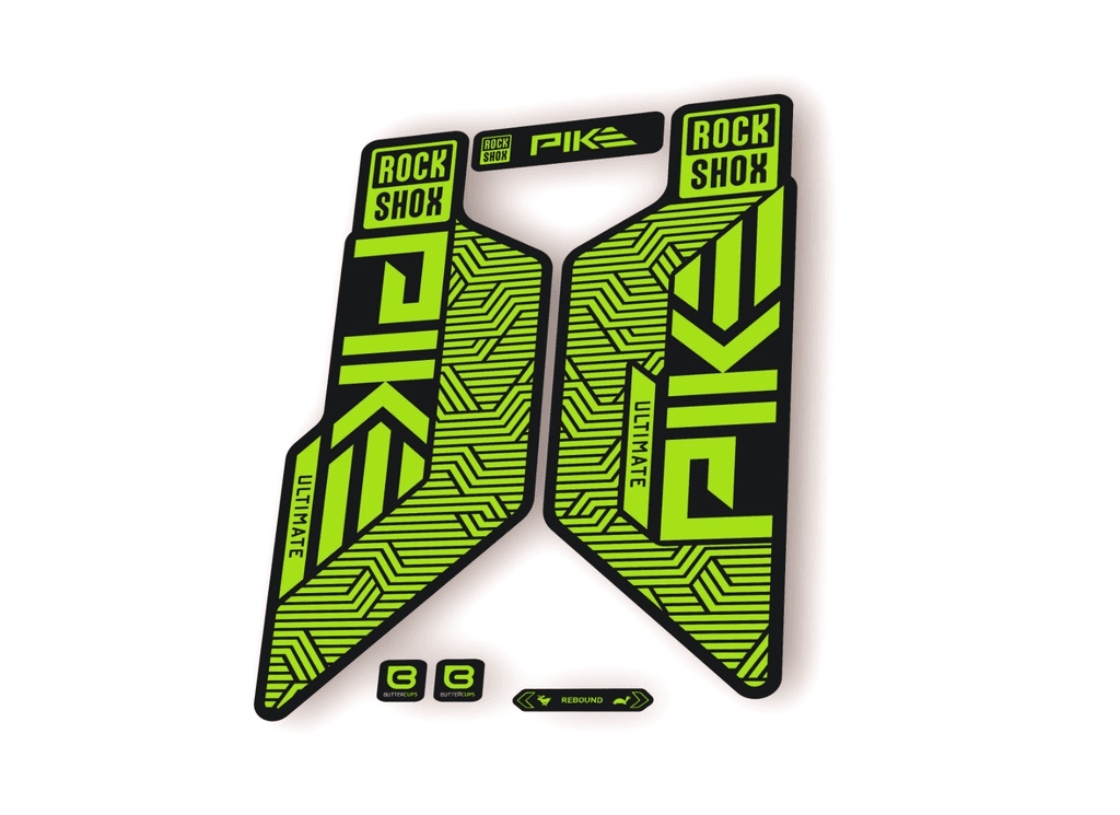 Rock Shox PIKE ULTIMATE 2025 Flight Attendant Bike Cycling Decal Sticker Green - 1
