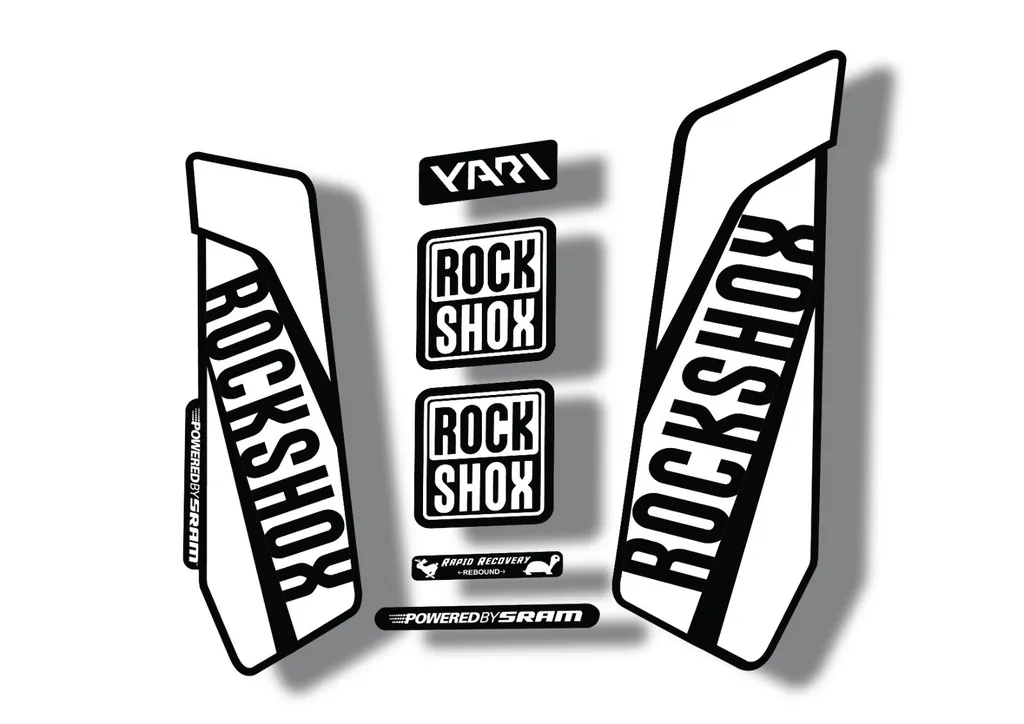 Rock Shox YARI 2015-16 Fork Decal Mountain Bike Cycling Sticker Adhesive White - 1