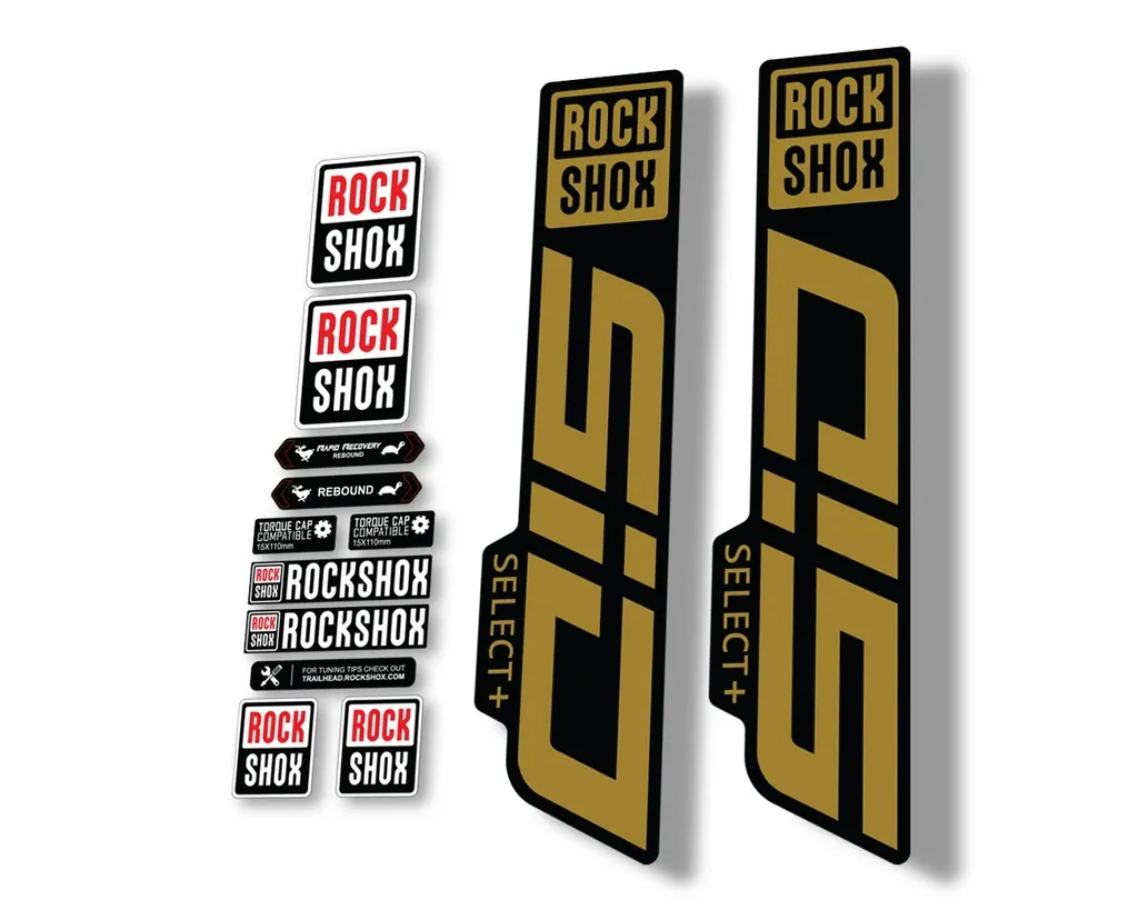 Rock Shox SID 2021 Select + (Plus) Mountain Bike Cycling Decal Sticker Gold - 1