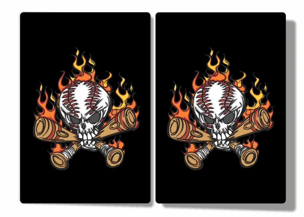 Upper Fork Custom Suspension Bike Decal Stickers Set Adhesive Skull Theme 4 - 1