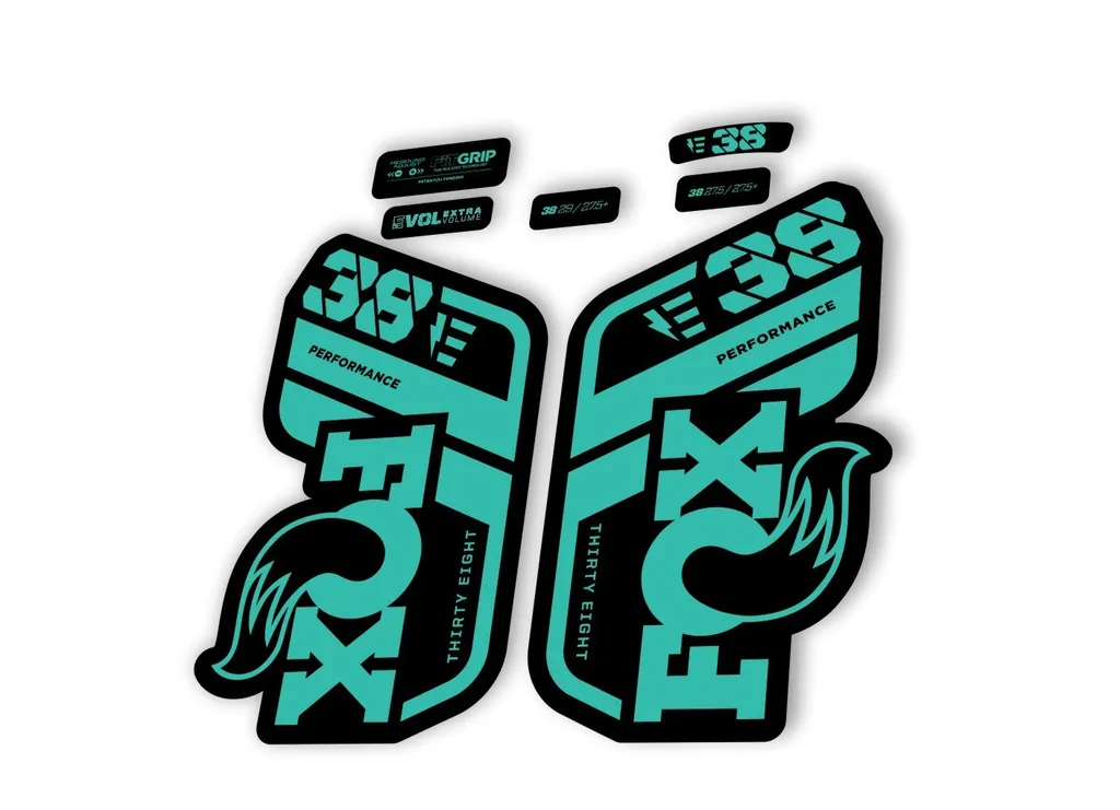 FOX 38 Performance E Bike 2021 Forks Suspension Factory Decal Sticker Dolphin - 1