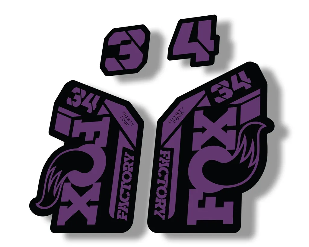 FOX 34 2021 Factory Forks Suspension Decal Sticker Purple - 1