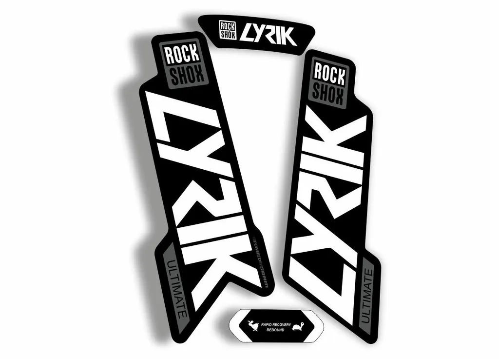 Rock Shox Lyrik Ultimate 2020 Fork Decal Bike Cycling Sticker White Gray - 1