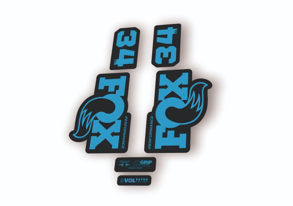 FOX 34 SL Performance 2026 Fork Factory Decal Sticker Adhesive Blue - 1