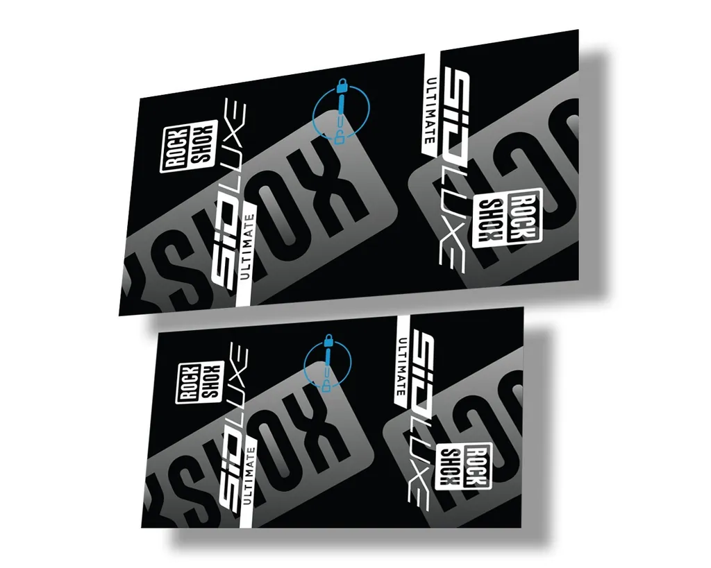 Rock Shox 2021 SID LUXE ULTIMATE Rear Shock Decal Sticker White - 1