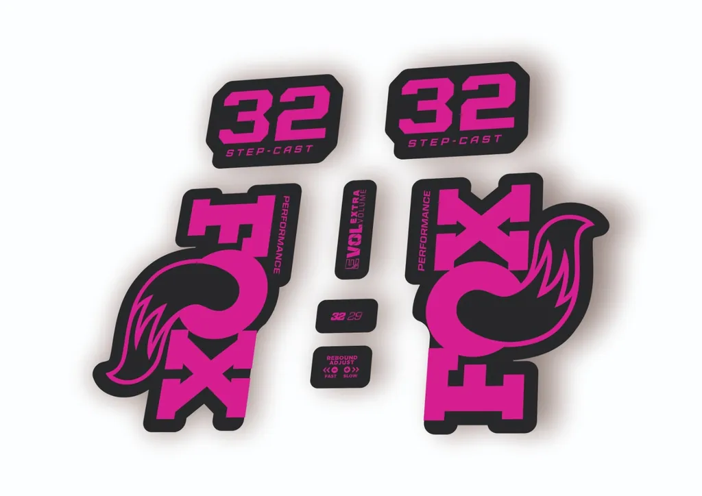 Fox 32 Step Cast Performance 2025 Fork Factory Decal Sticker Adhesive Pink - 1