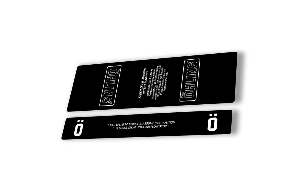 Ohlins STX22 Rear Shock Decal Mountain Bike Cycling Sticker Adhesive Black - 1