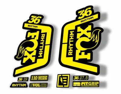 FOX 36 Rhythm 2019 Forks Suspension Factory Decal Sticker Adhesive Yellow - 1