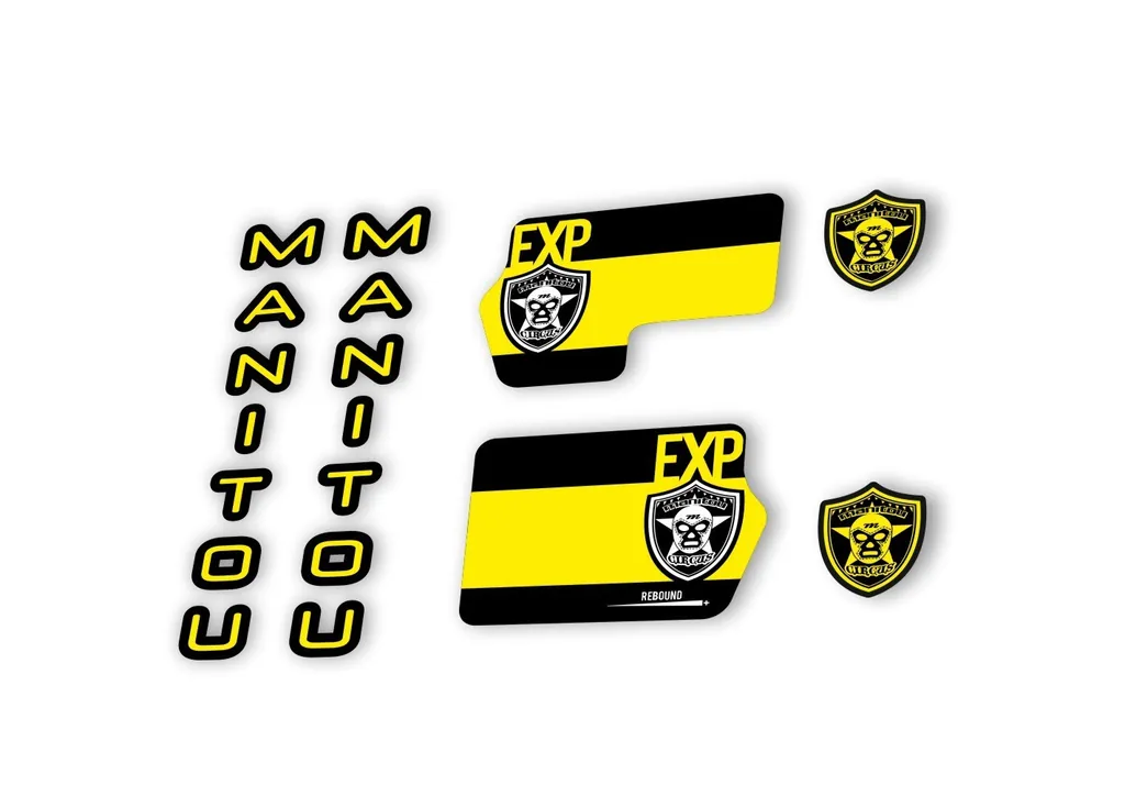 Manitou Circus Expert 2020 Fork Suspension Decal Kit Sticker Yellow - 1