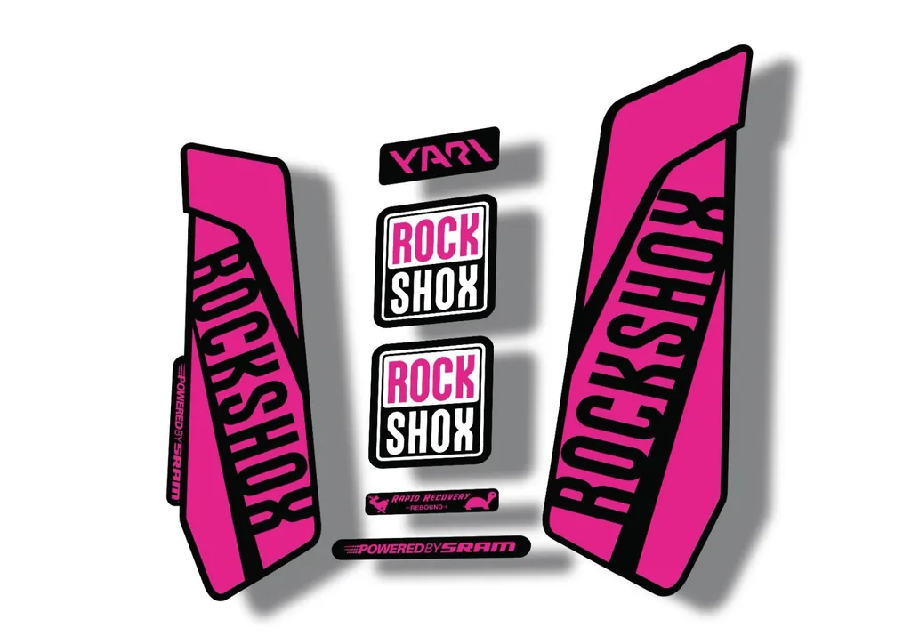 Rock Shox YARI 2015-16 Fork Decal Mountain Bike Cycling Sticker Adhesive Pink - 1