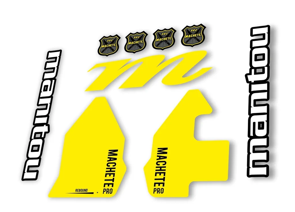 Manitou Machette 100 Pro 2020 Fork Suspension Decal Kit Sticker Yellow - 1