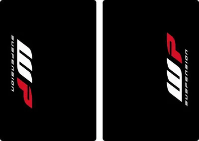 WP Suspension Bike Upper Forks Decal Stickers Graphic Set Adhesive Black 2 Pcs - 1