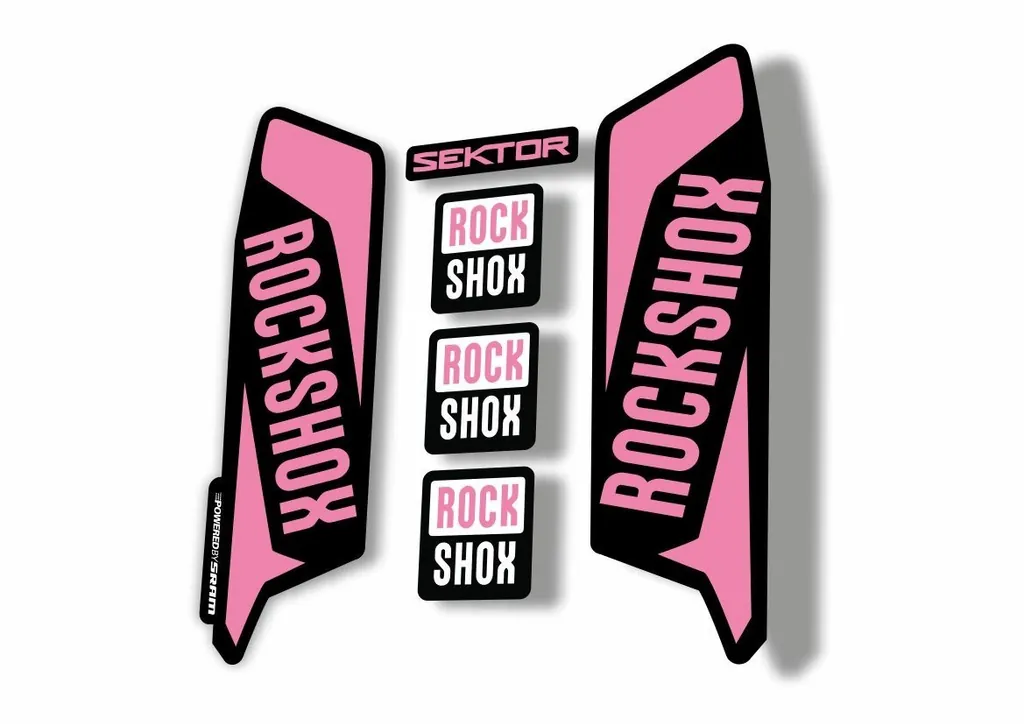 Rock Shox SEKTOR 2016 Fork Decal Mountain Bike Cycling Sticker Adhesive L. Pink - 1
