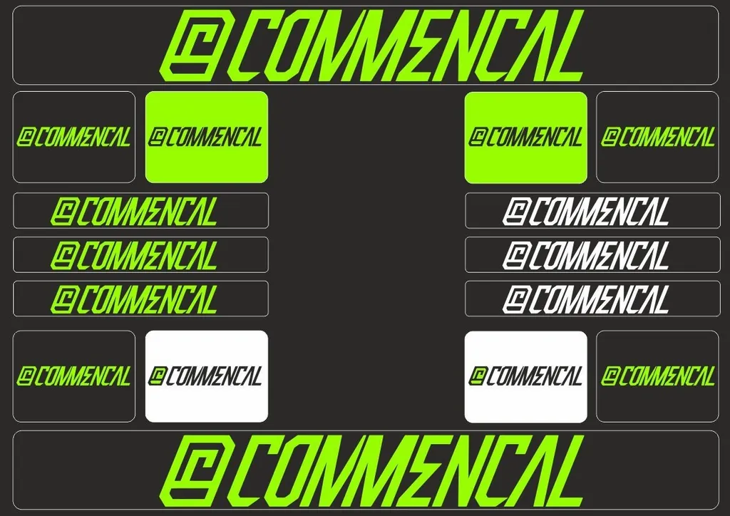 Bicycle Vinyl Frame Stickers Custom Compatible with COMMENCAL Green - 1