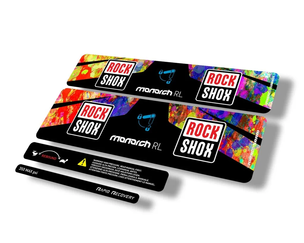 Rock Shox MONARCH RL 2016 Rear Shock Suspension Decal Sticker Adhesive Oil Slick - 1