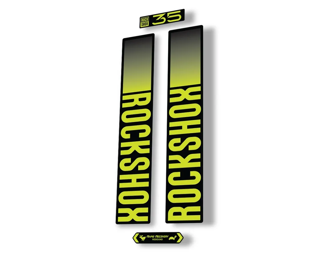 Rock Shox 35 2021 Fork Decal Mountain Bike Cycling Sticker Adhesive Lime Green - 1